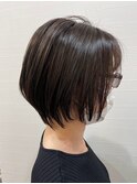 刈り上げボブ/ステップボーンカット/アースカラー/20代30代40代