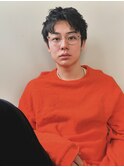 メンズカット　波巻き　ツイスパ　韓国風　センターパート