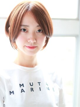 ヘアープロデュース ジェネシス(hair produce genesis) <genesis>前下がりくびれショートボブ×長め前髪