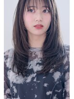 たさわ堂&nbsp;顔まわり/レイヤーカット/セミロング/柔らかい/ストレート　菊岡