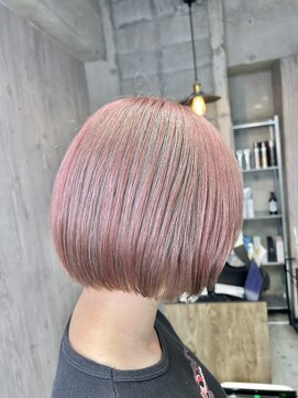 ロイオブジゼル(roi of GiseL) アンブレラカラーホワイトベージュ×ホワイトピンクボブ