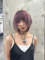 ガルテ(GARTE) レイヤーボブ×パープルピンク