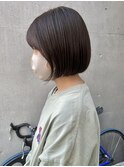 (土橋)ナチュラルボブ前下がりボブ髪質改善アッシュブラック暗髪