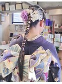 二十歳の集いヘアアレンジ振袖お着付