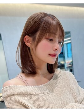 アビーファイブ(ABBEY 5) 大人ボブ銀座レイヤーカット有楽町ミディアムボブベージュ