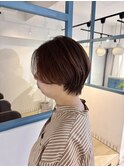 前髪長めでキリッとハンサムショート