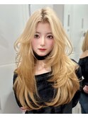 ミニウルフレイヤーカット顔周り前髪韓国ミディアムロング/池袋