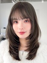 シー 萩原店(sea)&nbsp;ハイライトカラーミルクティーベージュレイヤーカット