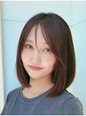 20代30代小顔に見えるひし形シルエットボブ