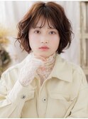 大人ガーリーふわふわボブ小顔デジタルパーマc6上尾20代30代40代