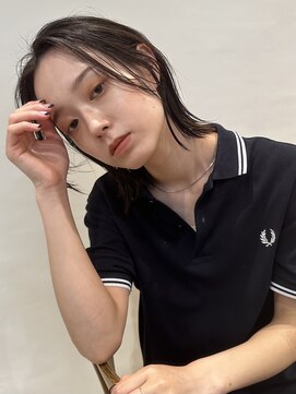 トリッカ 銀座(tricca) 顔周りカット/結べるボブ/暗髪カラー