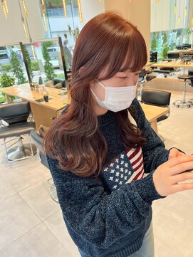 ガリカ 横浜(Gallica) ブリーチなしカラー×柔らかオレンジブラウン