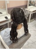 髪の毛リボンツイン