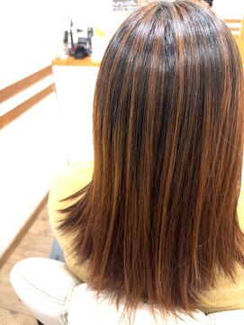 ブリーチを使わない　バレイヤージュスタイル