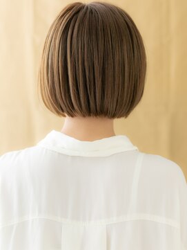 カバーヘア ブリス 志木南口駅前店(COVER HAIR bliss) ココアベージュハイライト切りっぱなし丸みボブX志木20代30代