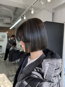 バレイヤージュボブデザインカラーミニボブ