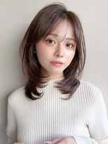 リヤン 表参道(lyann)&nbsp;ミディアムレイヤーカットくびれヘア大人ガーリー結べるボブ