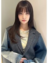 トリッカ シブヤ(TRICCA SHIBUYA)&nbsp;ワンホンロング/顔周りレイヤー/ナチュラルストレート/黒髪