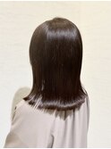 イルミナ透明感白髪染めカラー/外ハネミディアムボブ