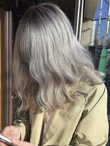ブレイズヘアー(BLAZEhair) 【透明感ハイトーン】ミルクティグレージュ×ブリーチ3回
