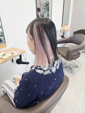 チェレ ブラン 堺東店(Chere brun) 30代デザインカラー×フェイスフレーミング×アッシュピンク