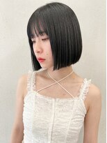 メラク バイ コア(Merak by CoRe.gn) 似合わせ切りっぱなしボブブリーチなし艶透明感