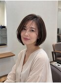 大人の艶感ナチュラルボブ