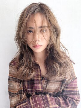 アルバム 銀座(ALBUM GINZA) 外国人風ロング_外ハネボブアッシュブラウンネオウルフ_66824