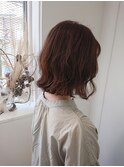 切りっぱなしボブ×パーマ