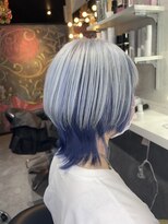 スパークスヘア(Sparks hair)&nbsp;クラゲウルフとツートーンカラーで深海魚みたいな感じ☆