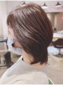 30代40代大人可愛いツヤ髪ベージュブラウンウルフレイヤー
