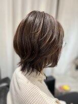 ツムグ 代官山店(TUMUGU) 30代40代50代大人可愛いボブウルフココアベージュ白髪ぼかし
