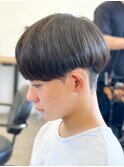 黒髪マッシュナチュラルマッシュメンズヘア韓国ツーブロック