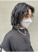 ソフトウルフパーマ 黒髪パーマ ミディアムパーマ / 井上