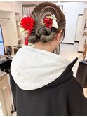 ヘアアレンジ　カチモリヘア　卒業式