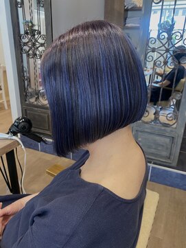 シータ 大山(THETA) ブリーチハイライト/白髪ぼかし/50代60代