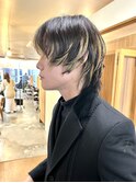 黒髪インナーカラーハイライトジェンダーレスクラゲヘアーウルフ