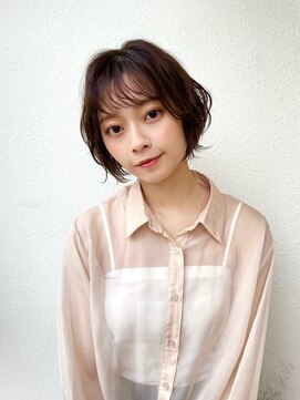 カバーヘア ブリス 戸田公園西口店(COVER HAIR bliss) 透明感◎ブラウンゆるウェーブ×似合わせショートボブp戸田公園