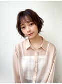 透明感◎ブラウンゆるウェーブ×似合わせショートボブp戸田公園