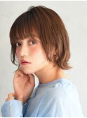 20代30代大人可愛いモカベージュナチュラルロブヘアー美肌