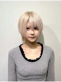 ウルフカット ハイトーン ダブルカラー レイヤーカット