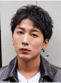 渋谷メンズパーマルーズショートアクティブショートツイスパ緩め