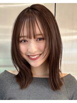 パザパ 寒河江店(pa.za.pa.)&nbsp;韓国風ミディアムレイヤー/アプリコットブラウン/20代30代40代