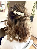 ふわふわハーフアップ【横浜/ヘアセット/ヘアメイク】