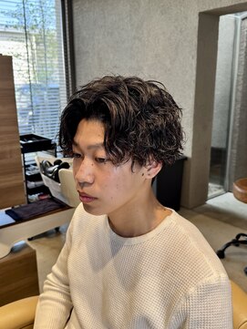 ロンド ラマ 岐阜(Lond bla-ma) センターパート×波巻きツイスパMIX【Lond伊藤メンズ】