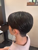 エクファ ヘア リゾート 大津 瀬田店(ex-fa hair resort)&nbsp;ミルクティーブロンド/ダークブルー/デジタルパーマ/大津/瀬田