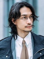 ケーツー エソラ池袋店(K-two)&nbsp;Men's/メンズカット/ニュアンスパーマ/センターパート/黒髪/眉毛