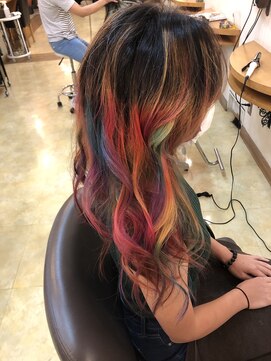 ジャンテーユ ガレ(GENTILLE GALLE) マーメイドレインボーカラー×バレイヤージュ