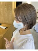 ぷつっとボブ×ハニーベージュ