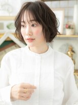 カバーヘア イヴ 戸頭店(COVER HAIR EVE)&nbsp;シースルーバング小顔くせ毛風マッシュボブc5戸頭20代30代40代